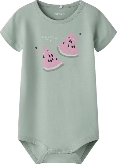 Name It Body k/e NbfPjolanta Aqua Grå Name It 56 Kortermet body Grønn