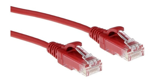 Act Red 7 Meter Lszh U/Utp Cat6 Datacenter Slimline Patch Cable Snagless With Rj45 Connectors (Dc9507)
