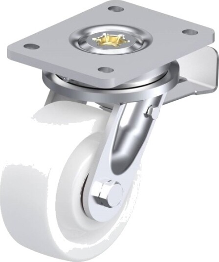 Blickle 585240 Lo-Spo 127K-St Styrehjul Med Bremse – Hjuldiameter 125 Mm – Bæreevne (Maks.) 750 Kg – 1 Stk