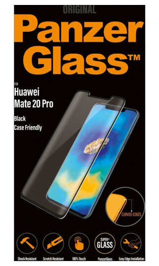 PanzerGlass Original - Skjermbeskyttelse for mobiltelefon - glass - rammefarge svart - for Huawei Mate 20 Pro