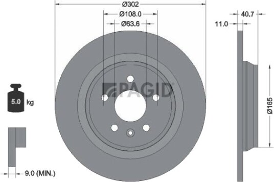 PAGID 54629NC Bremseskive