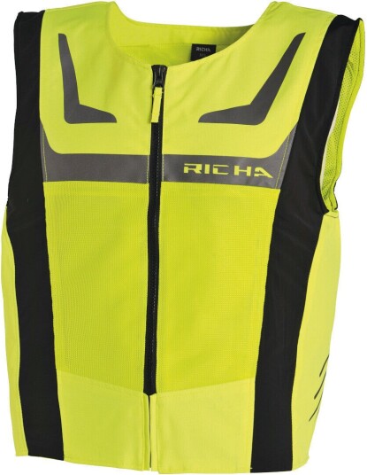 Richa Safety Mesh Vest XS S Svart Gul Richa Safety Mesh Vest XS S Svart Gul