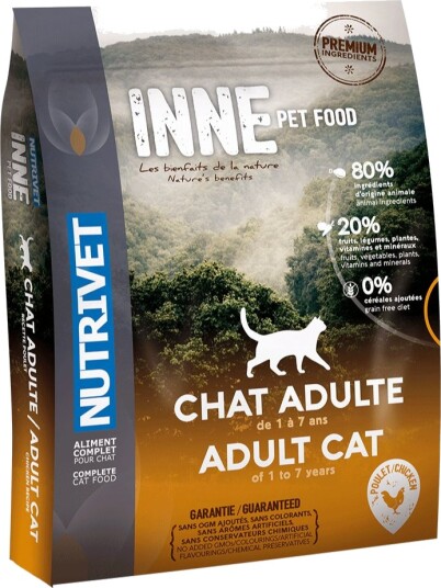 Nutrivet Tørrfôr Adult Inne Cat Med Kalkun 6 kg