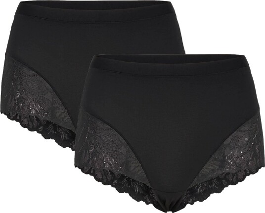 Lindex Brief High Blenda Co W Lace 2 BLACK XL