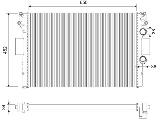 VALEO 734230 Radiator motorkjøling
