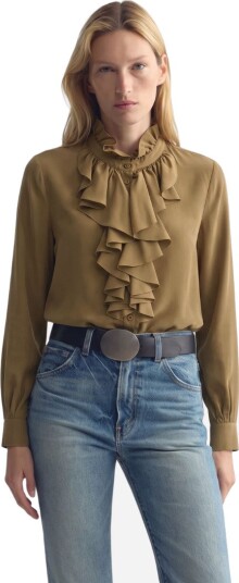Nili Lotan Lily blouse M brun dame