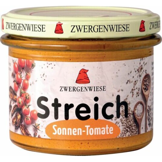 Zwergenwiese Streich smørepålegg med soltørket tomat 180 g Zwergenwiese Streich smørepålegg med soltørket tomat 180 g