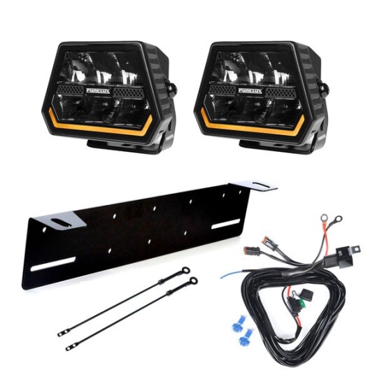 Ekstralys PURELUX Panther 5   Rund / 15 cm / 90W 2 stk   Komplett pakke