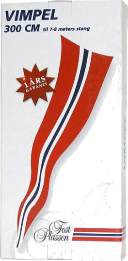 Flagg Vimpel 300cm  7-8 Meter Stang