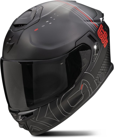 Scorpion Helhjelm EXO-GT SP Air Mattsvart-Grå-Rød