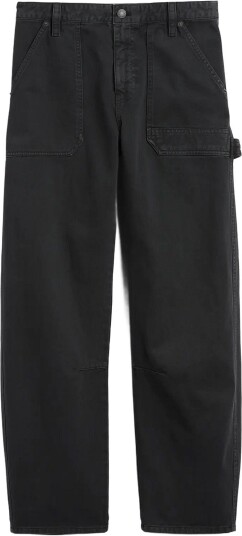 GAP Mid Rise Barrel Utility Ankle Pants Black 8