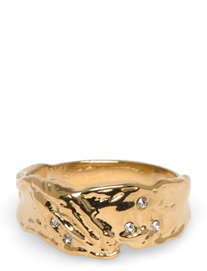 PILGRIM Sol Organic Shaped Crystal Ring Gold Plated Guld One Size