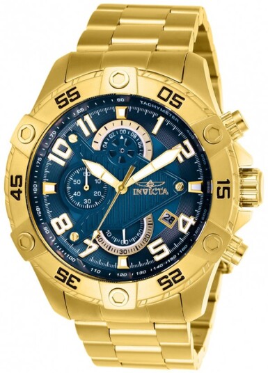 Invicta Herreklokke 26095 Blå/Gulltonet stål Ø48 mm Invicta Herreklokke 26095 Blå/Gulltonet stål Ø48 mm