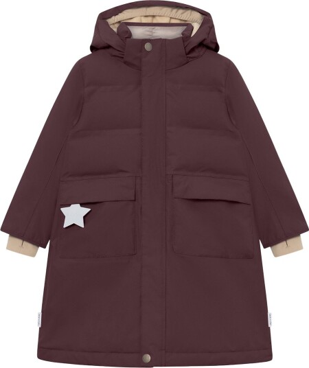 MINI A TURE Matvencasia Fleece Lined Winter Jacket. Grs FUDGE AUBERGINE 140