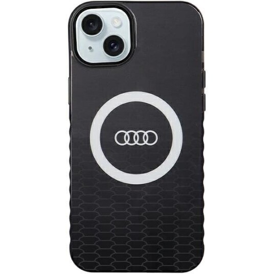 Deksel Audi Iml Big Logo Magsafe Deksel Iphone 15 Plus / 14 Plus 6,7" Svart/Svart Hardcase Au-Imlmip15m-Q5/D2-Bk
