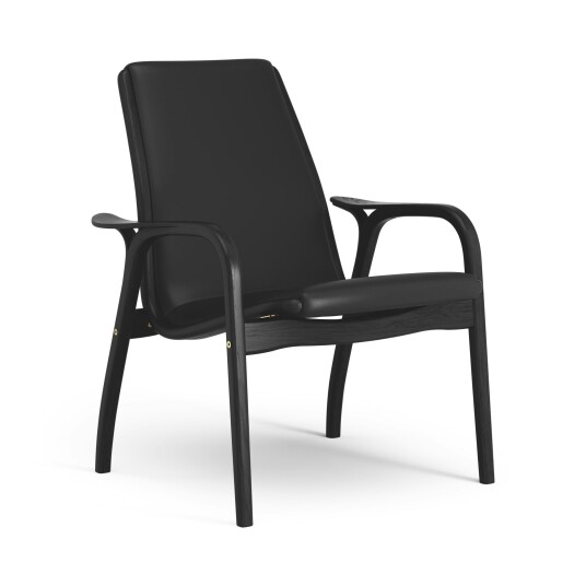 Swedese Laminett Lenestol Skinn Sort glaseret Eik / Sort