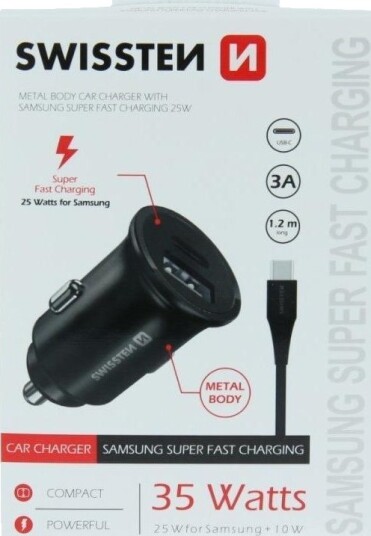 Samsung Ikroviklis Swissten Lad Sam Swissten 25W 2Xusb-C Svart + Kabel 1,2 M Type-C Samsung Ikroviklis Swissten Lad Sam Swissten 25W 2Xusb-C Svart + Kabel 1,2 M Type-C
