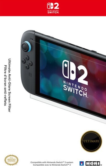 Hori Ultimate Anti-Glare Skjermbeskytter Transparent til Nintendo Switch 2