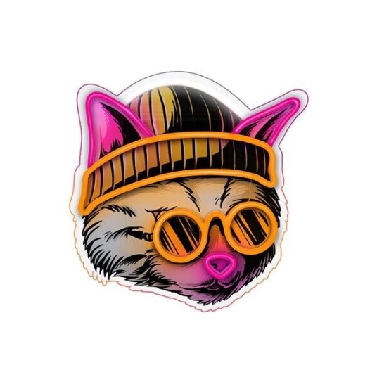 24Hshop LED neonlys med dimmer flerfarget Cat Dreamer