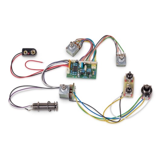 Mec 60056 - Active Eq2 Electronics For Active Pickups W/ 3 Toggle Switches