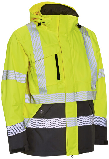 Elka Varseljakke Arbeid Stretch 186000r Gul/svart Str. 5XL