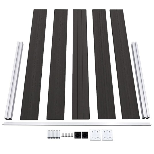 vidaXL Gjerdepanel WPC 180x105 cm svart