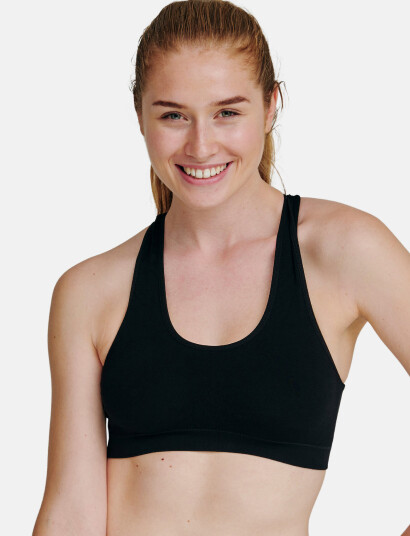 Danish Endurance Bamboo Bralette 1 Pack   Black   XL/XXL