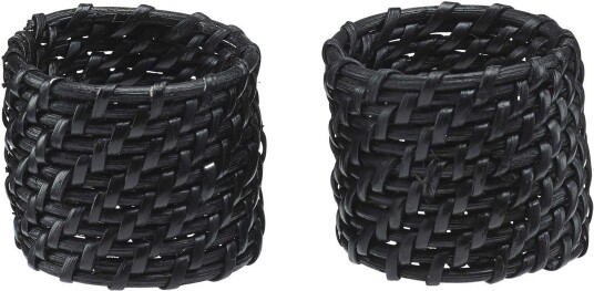 Svanefors Zoe serviettring Svart 5 x 4 cm (2 stk) Svart Svanefors Zoe serviettring Svart 5 x 4 cm (2 stk) Svart