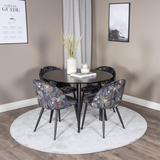 Venture Home Spisegruppe Venture Home Plaza med 4stk Velvet Stoler GR24123
