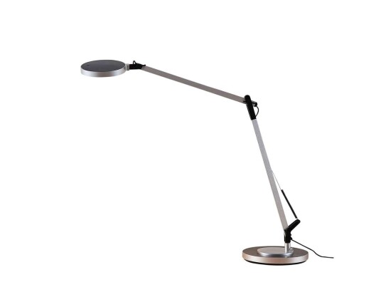 Lindby LED-skrivebordslampe Rilana med dimmer, sølvfarget