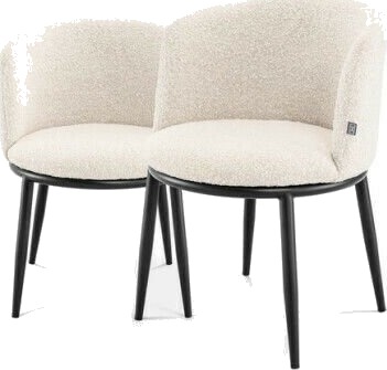 Filmore spisestolar bouclé cream 2 pk