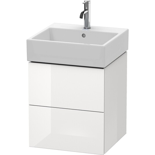 Duravit L-Cube Servantskap m/2 skuffer 484x544x459 mm Hvit Høyglans