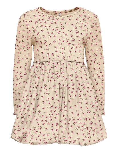 Kids Only Kmgtrinny Life Aop Ls Bal Dress Jrs Pink 98