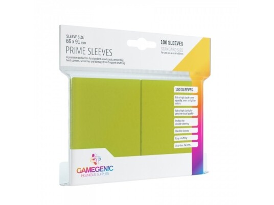 Gamegenic Prime Korthylser Lime - Syrefri og PVC-fri Polypropylen