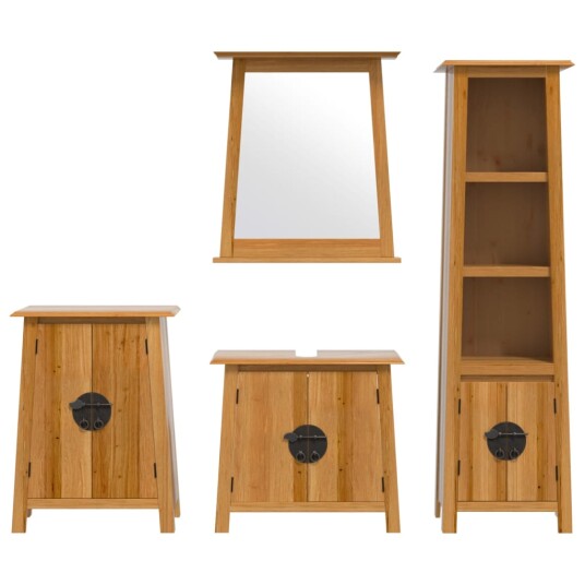  Baderomsskapsett 4 deler heltre furu 8721012984561