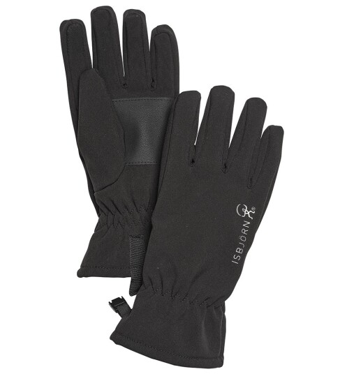 Isbjörn Of Sweden Kids' Trail Softshell Finger Glove Black 7 8yr Isbjörn Of Sweden Kids' Trail Softshell Finger Glove Black 7 8yr