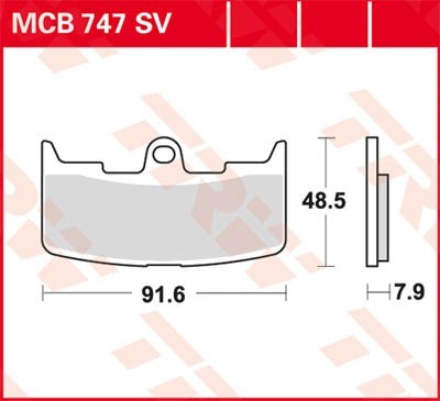 Bremseklosser TRW MCB747SV Bremseklosser TRW MCB747SV