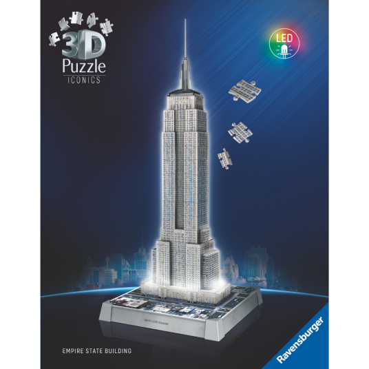 Ravensburger Empire State Building Light Up 3D Puzzle 216pc 3D Puslespill Ravensburger Empire State Building Light Up 3D Puzzle 216pc 3D Puslespill