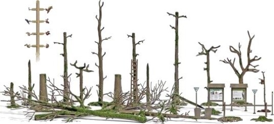 Busch Totholz-Set 1852 Trebyggesett 15-50 Mm 1 Sett