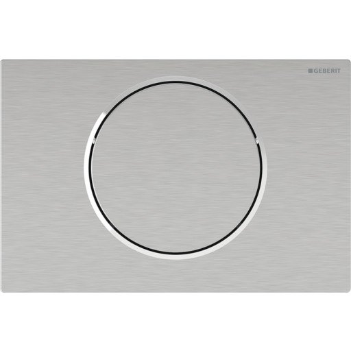 Geberit Sigma 10 Round Betjeningsplate, Til Armstøtte, Børstet/polert Rustfritt Stål