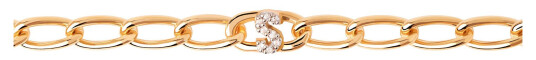 PDPAOLA Letter S Armbånd 18 kt. Gullbelagt sølv PU01-556-U - Dame - 925 sterling silver