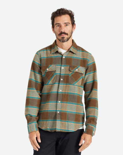 Brixton Bowery L/S Flannel Brun
