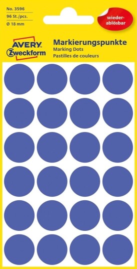Avery 3596 Blue 18Mm Pakke Med 96 Stk Fsc Mix Credit 3596 10 Stk. Avery 3596 Blue 18Mm Pakke Med 96 Stk Fsc Mix Credit 3596 10 Stk.