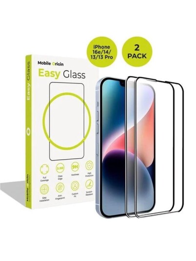 Mobile Origin EasyGlass iPhone 16e/14/13/13 Pro 2 pack