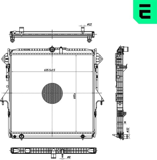 ERA 673354 Radiator motorkjøling
