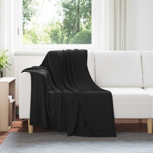 vidaXL Kastepledd 6 pcs Svart 170 x 130 cm Fleece