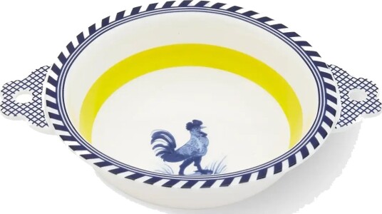 POLSPOTTEN Bowl Bird Patterned Yellow Ø17X H6.1CM POLSPOTTEN Bowl Bird Patterned Yellow Ø17X H6.1CM