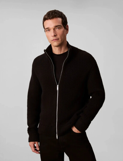 Calvin Klein Ls Fz Texture Stitch Jkt 5Gg - Black - XL Calvin Klein Ls Fz Texture Stitch Jkt 5Gg - Black - XL