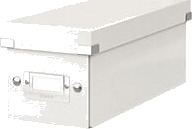 Leitz Click & Store - Medieoppbevaringseske - kapasitet: 30 CD, 60 CD (smal boks), 165 CD (omslag) - hvit