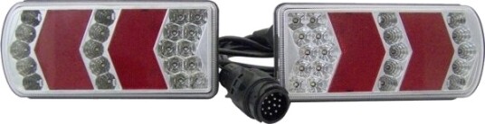 Berger & Schröter Belysningssett For Tilhenger 13 Pins Blinklys Bremselys Nummerskiltlys Tåkebaklys Reflektor Baklys Baklykt Bak 12 V Akrylglass Klar